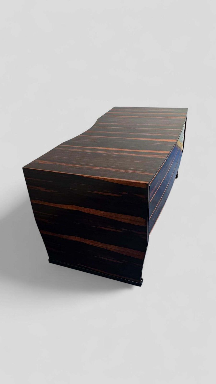 Italian Art Deco Table Desk , Ebony Makassar Attributed To Osvaldo Borsani, 1940 photo buy