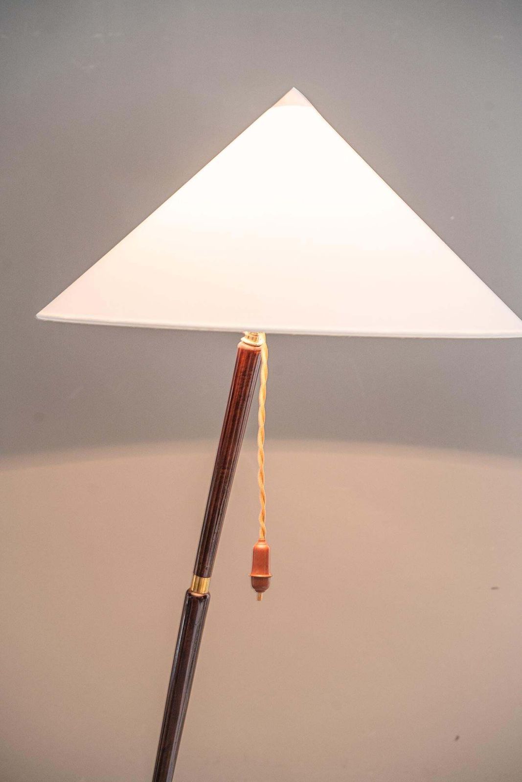 photo vinterior Rupert Nikoll Floor Lamp With Fabric Shade Vienna Around 1950s