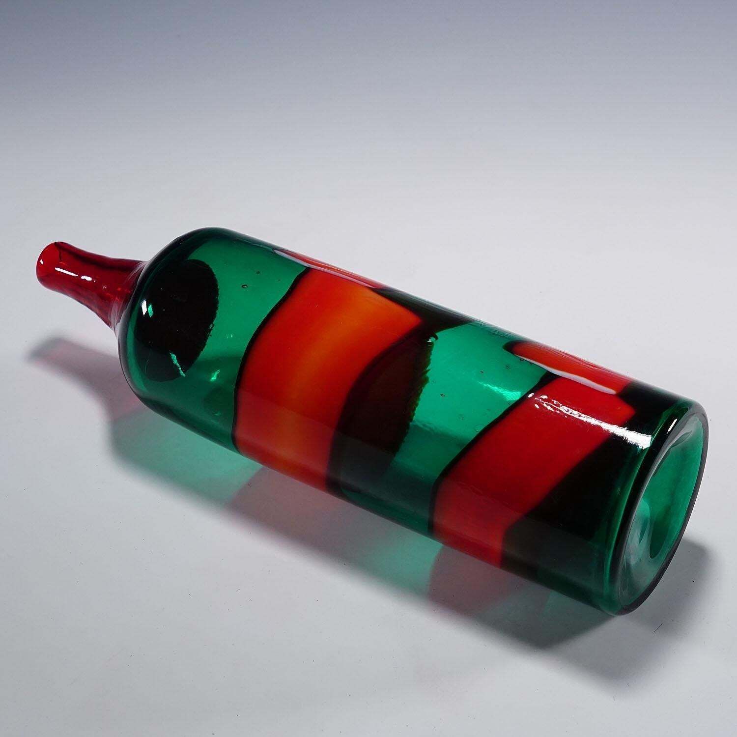 Vase 'A Fasce' By Fulvio Bianconi For Venini, Venice Murano 1950s photo buy