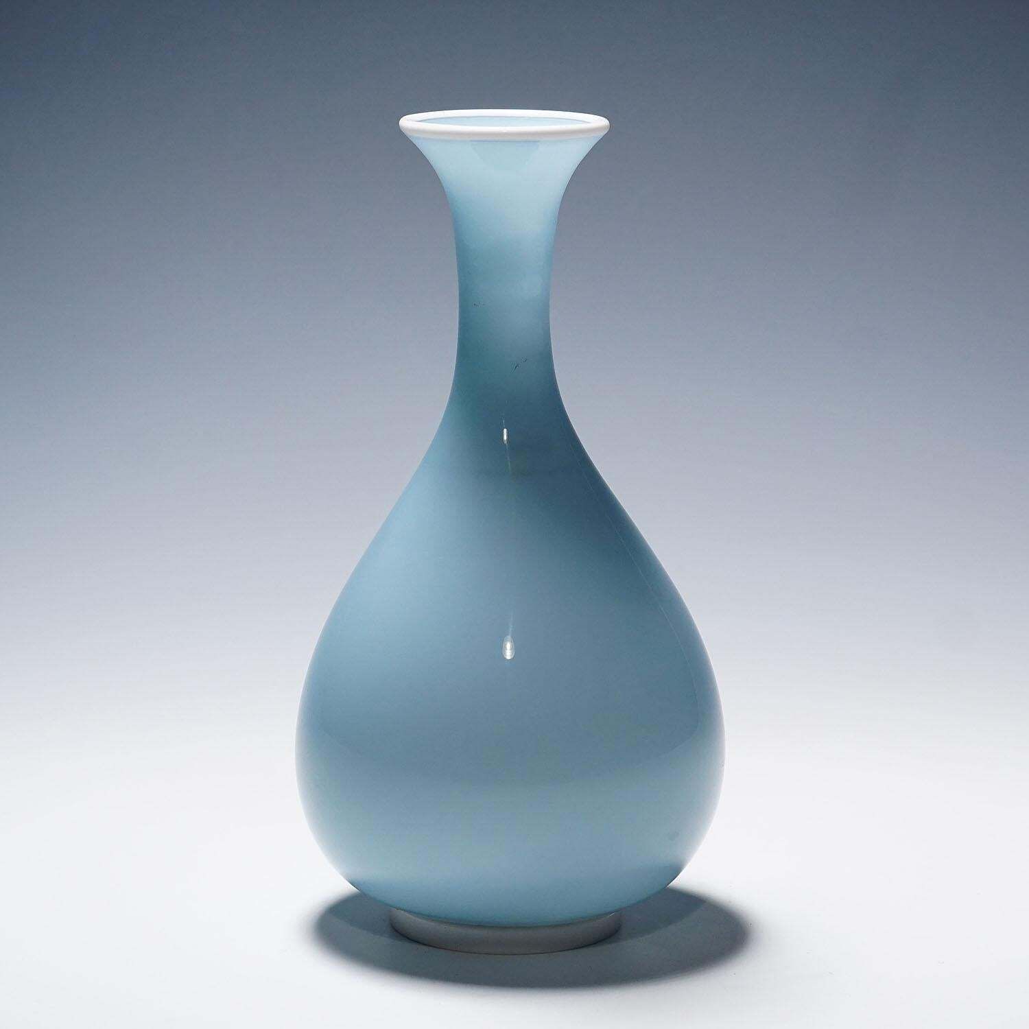 Tomaso Buzzi For Venini Vase In Light Blue And Lattimo Glass Ca. 1933 photo furniture