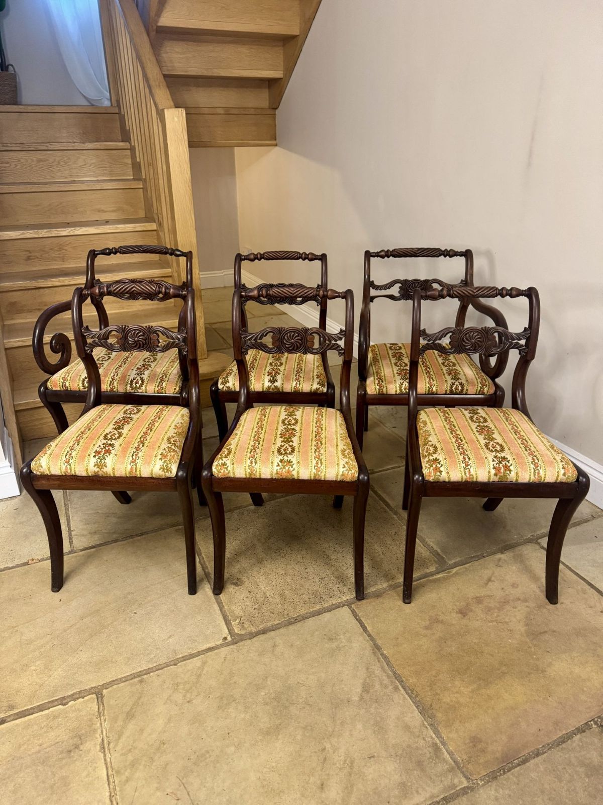 Superb Quality Antique Regency Set Of Six Dining Chairs photo furniture