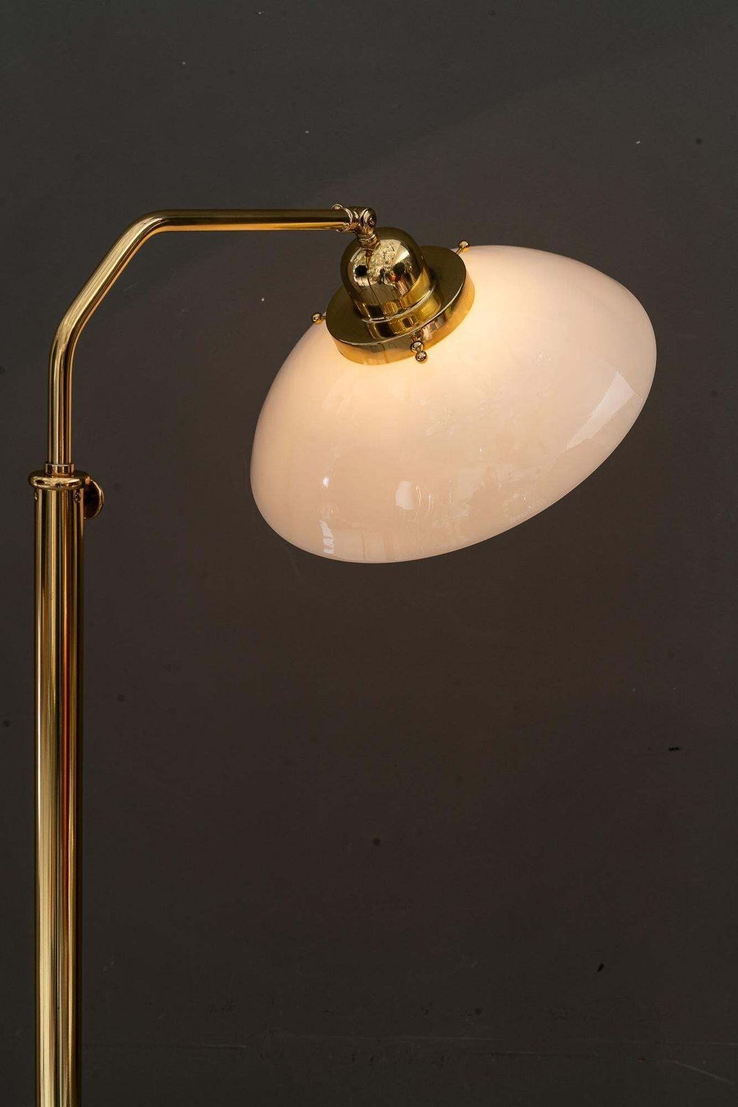 Adjustable Art Deco Floor Lamp With Original Opal Glass Shade Vienna Around 1920 photo buy