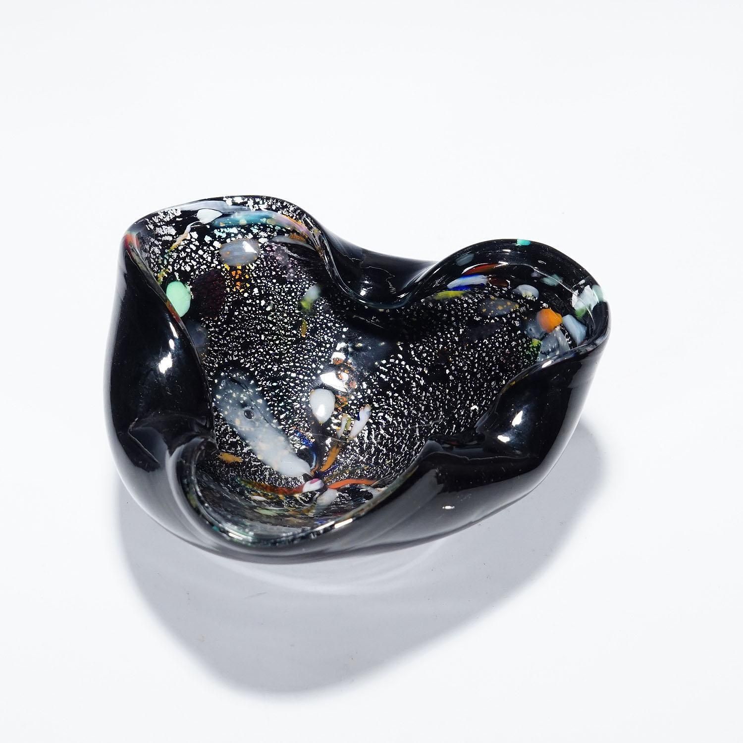 Vintage Murano Tutti Frutti Art Glass Bowl 1950s photo for sale