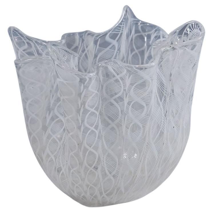 Fazzoletto Zanfirico Vase By Fulvio Bianconi For Venini, Venice Murano 1950s