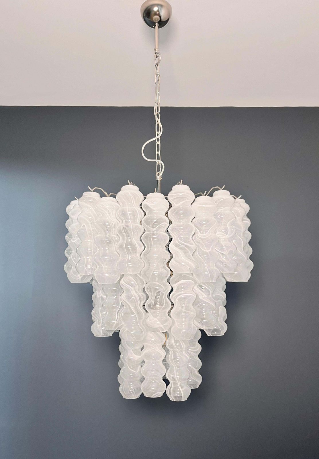 Italian Chandelier In Murano Glass, 1980s photo Lighting