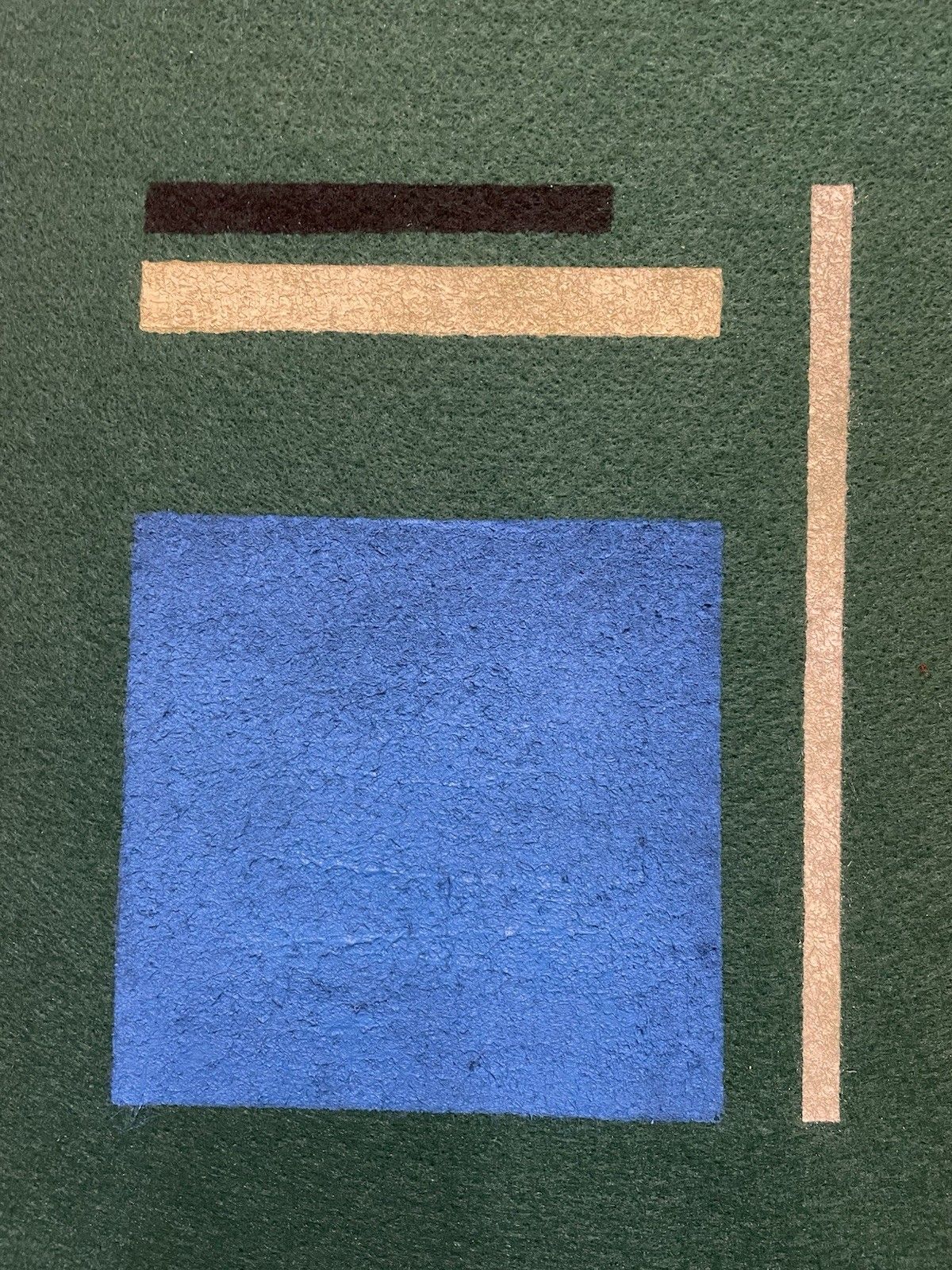 photo furniture Large Mid Century Modernist  Abstract Oil Painting On Felt 1980s Signed German?