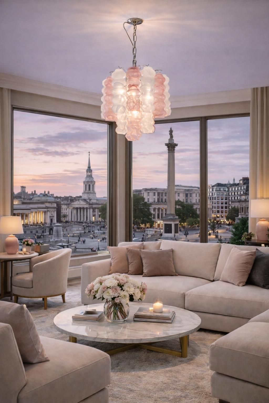 photo furniture Italian Chandelier In Murano Glass, 1980s