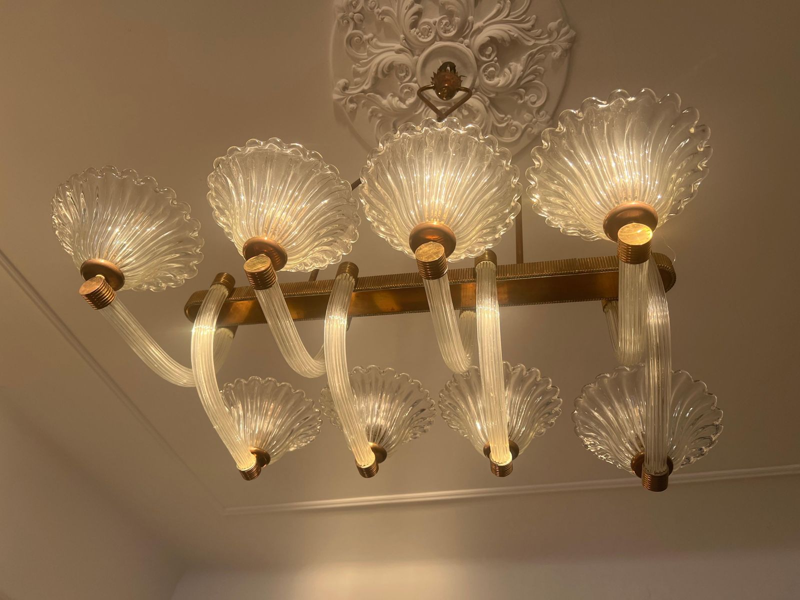 Chandelier By Barovier & Toso, Murano, 1940s photo furniture