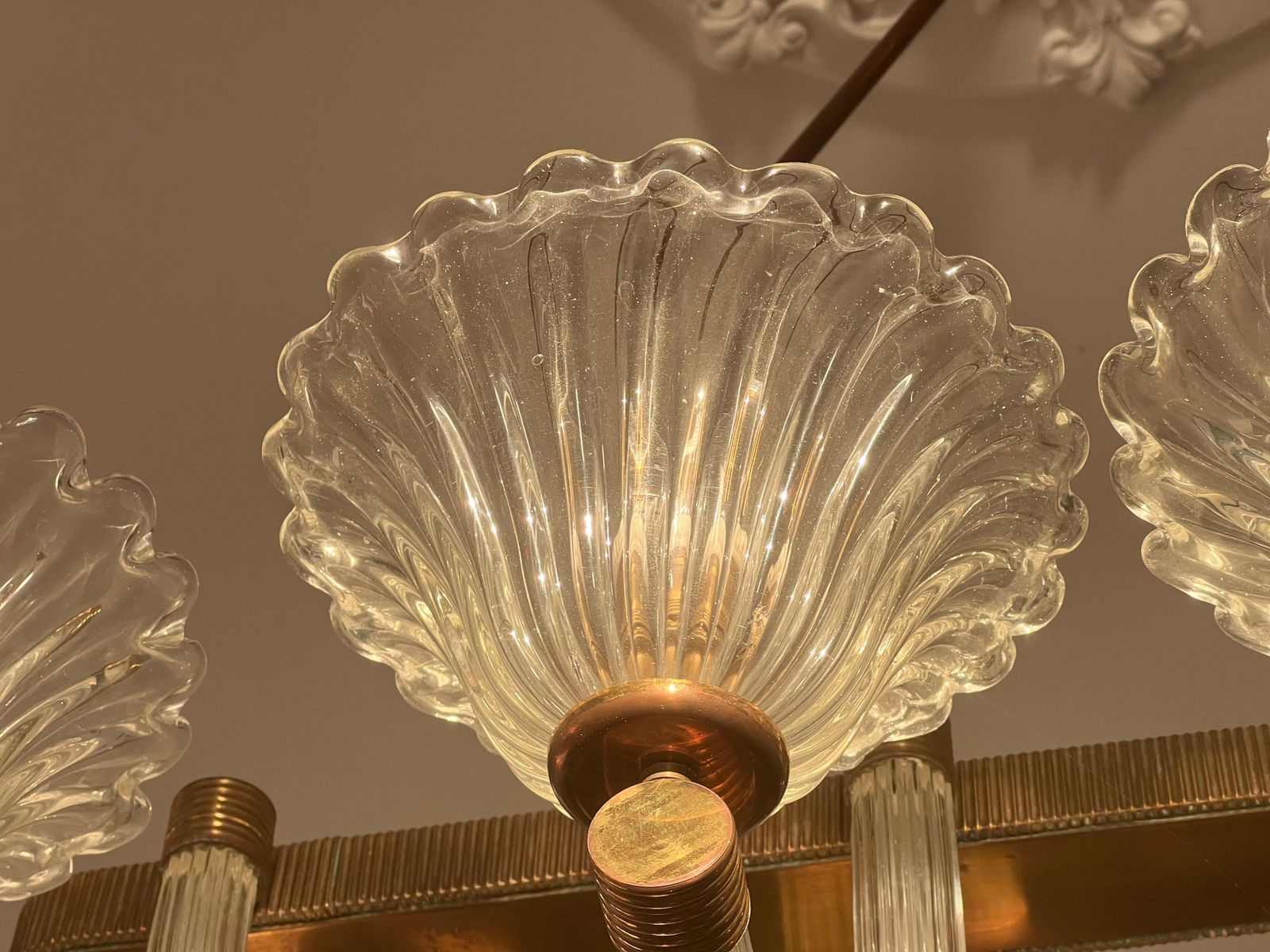Chandelier By Barovier & Toso, Murano, 1940s photo vinterior