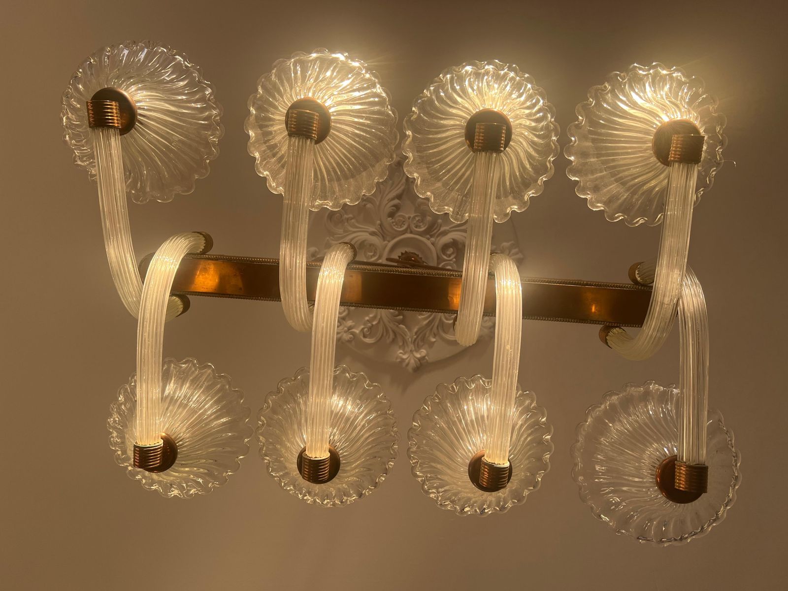 photo furniture Chandelier By Barovier & Toso, Murano, 1940s