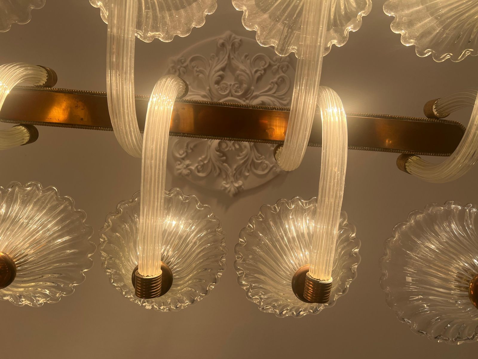 photo for sale Chandelier By Barovier & Toso, Murano, 1940s