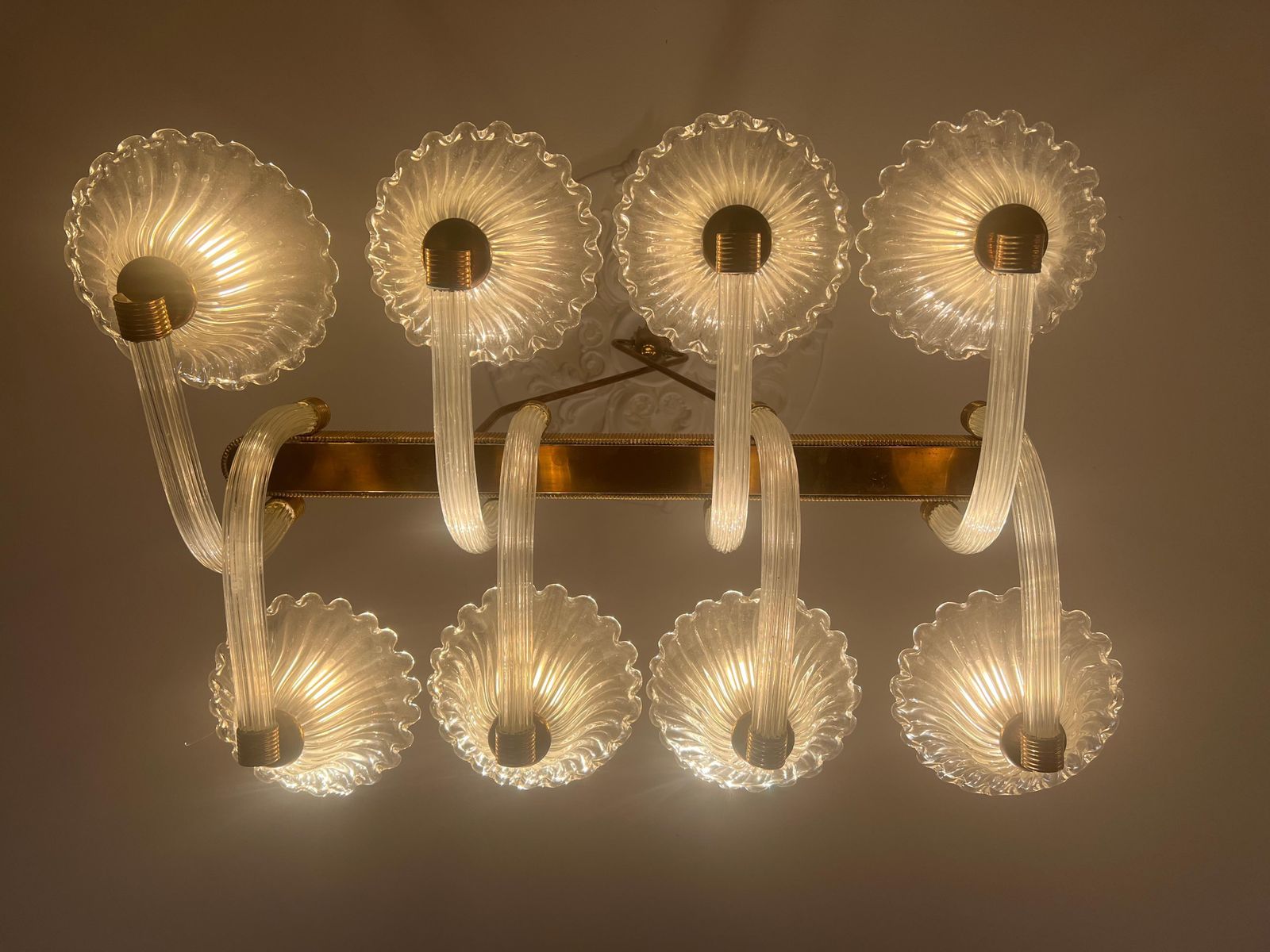 11931.0 Chandelier By Barovier & Toso, Murano, 1940s photo