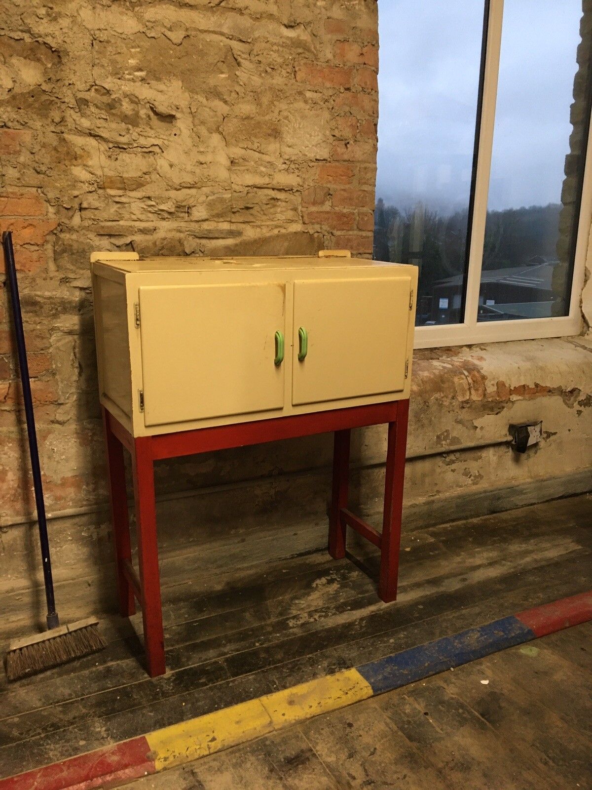 Vintage 1950s Art Deco Tall Kitchen Cabinet Unusual Retro Mid Century Sideboard