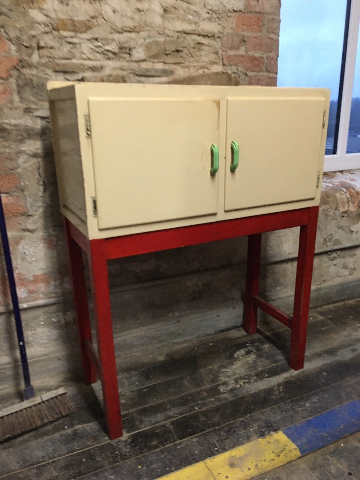 Vintage 1950s Art Deco Tall Kitchen Cabinet Unusual Retro Mid Century Sideboard photo vintage