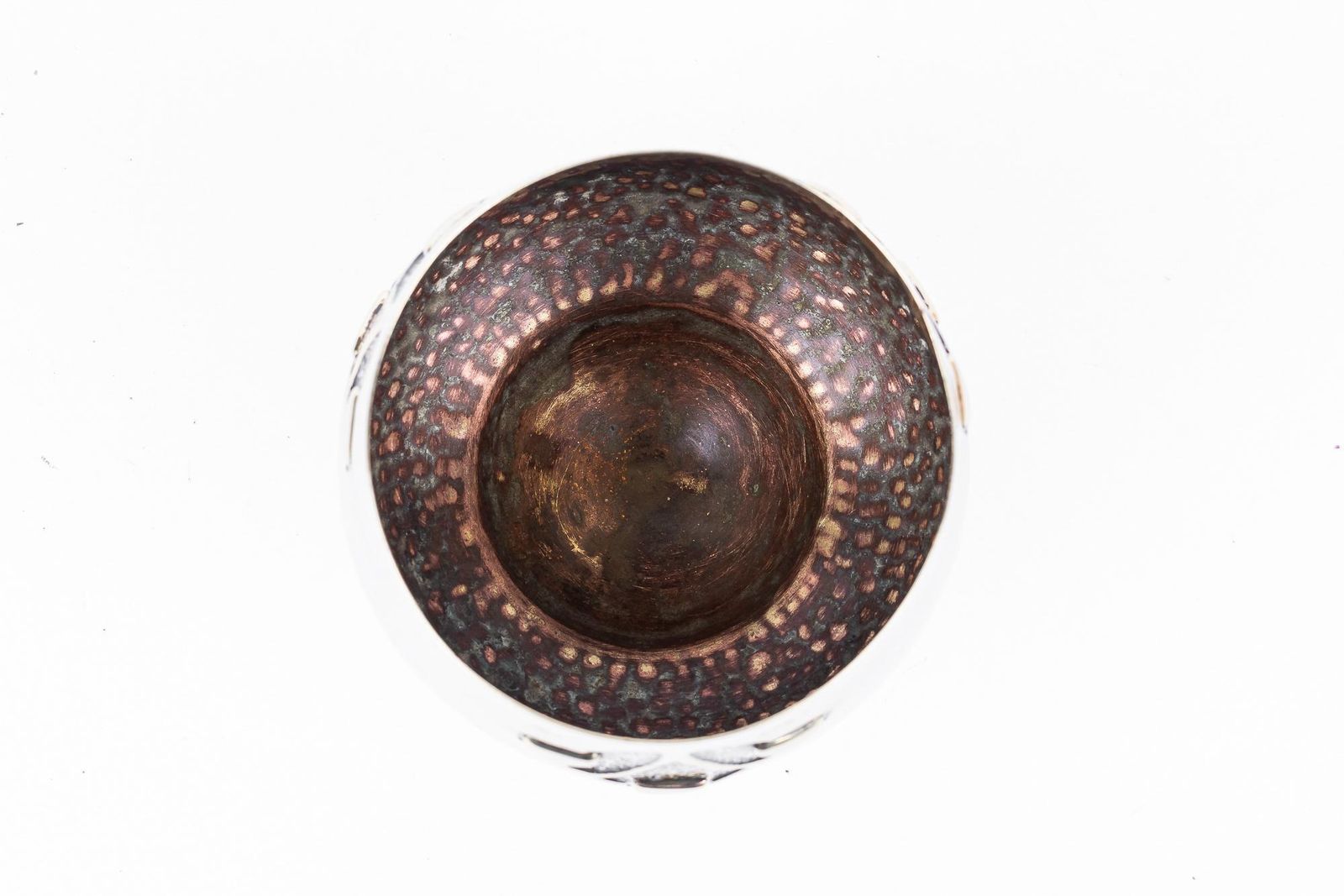 photo furniture Small Hammered Art Deco Flower Pot, Vienna, Circa 1920s