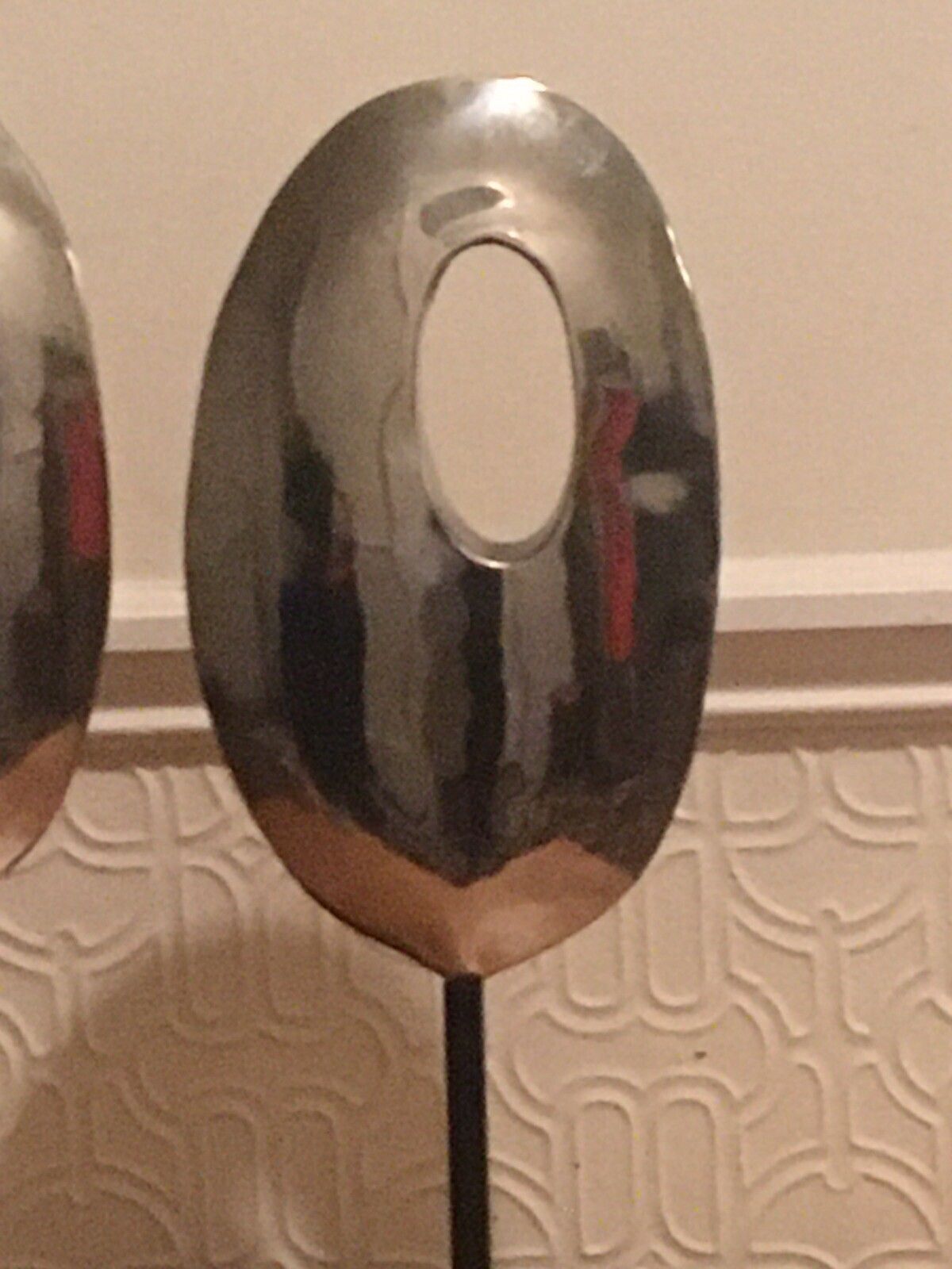 Pair Mid Century Modernist Minimalist Stainless Steel Abstract Sculptures photo 104.0