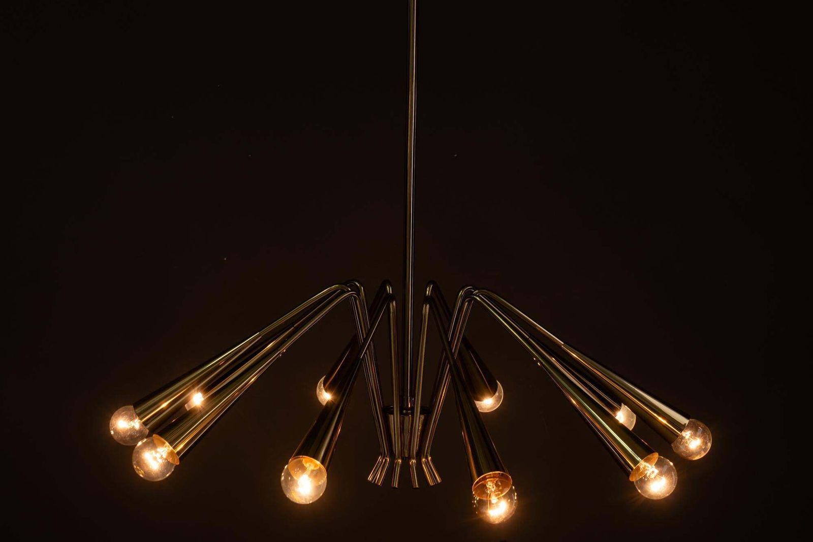 Lighting 10 Arm Rupert Nikoll Chandelier Around 1960s photo