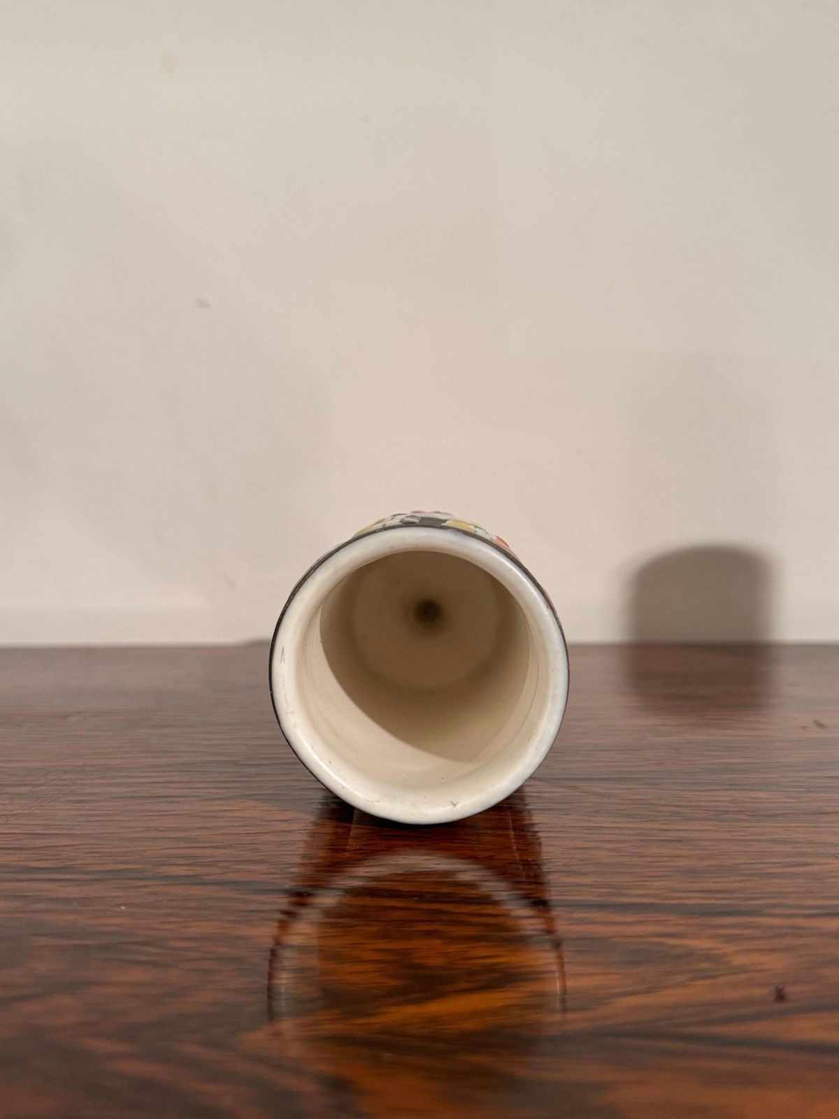 Ceramic Small Vase Black And White Graphic Geometric Design By Capron, Vallauris photo 635.0