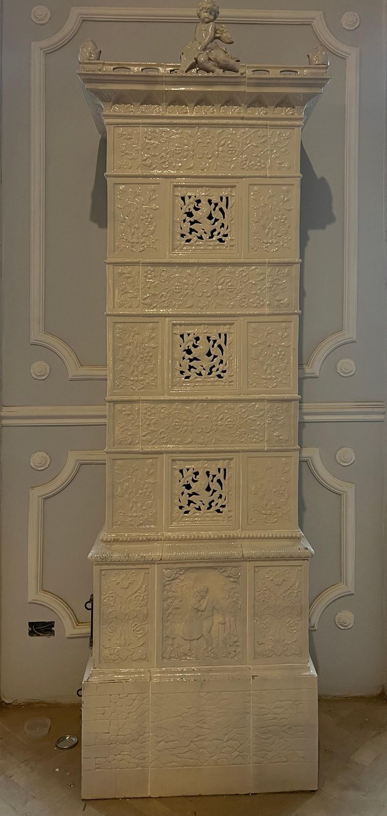 Ceramic Wood Stove By Meissen. 1900s photo furniture