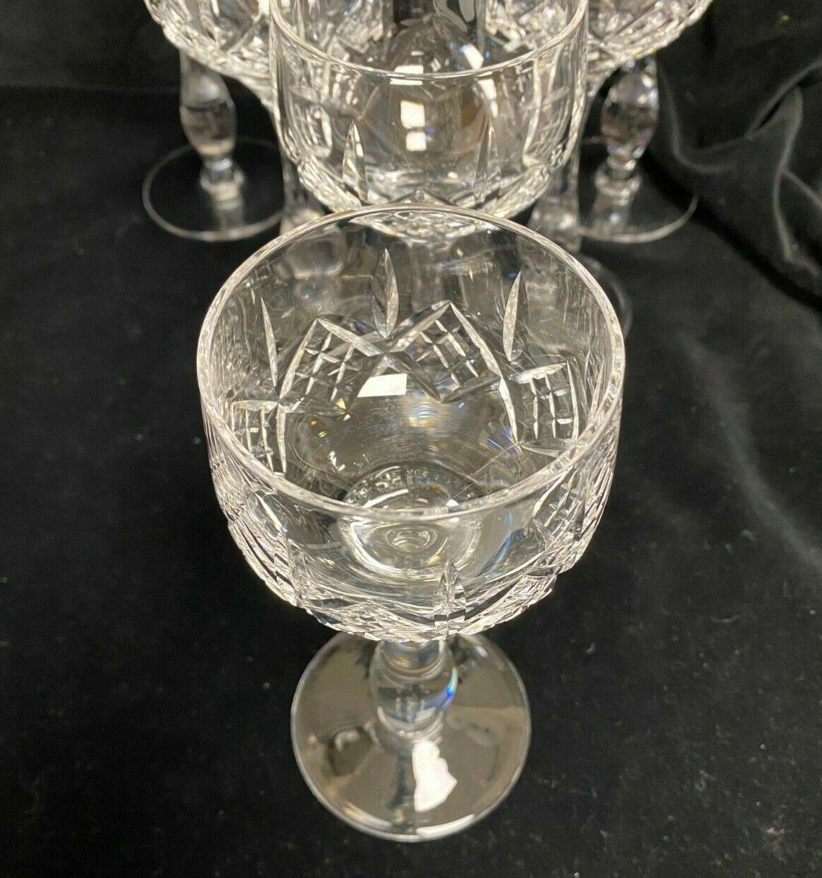 photo for sale Set  7 X Stuart Crystal 'Glengarry' White Wine Hock Glasses