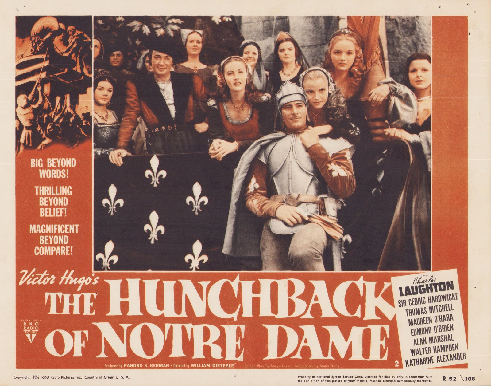 Unknown"The Hunchback Of Notre Dame", Lobby Card, USA 19391939