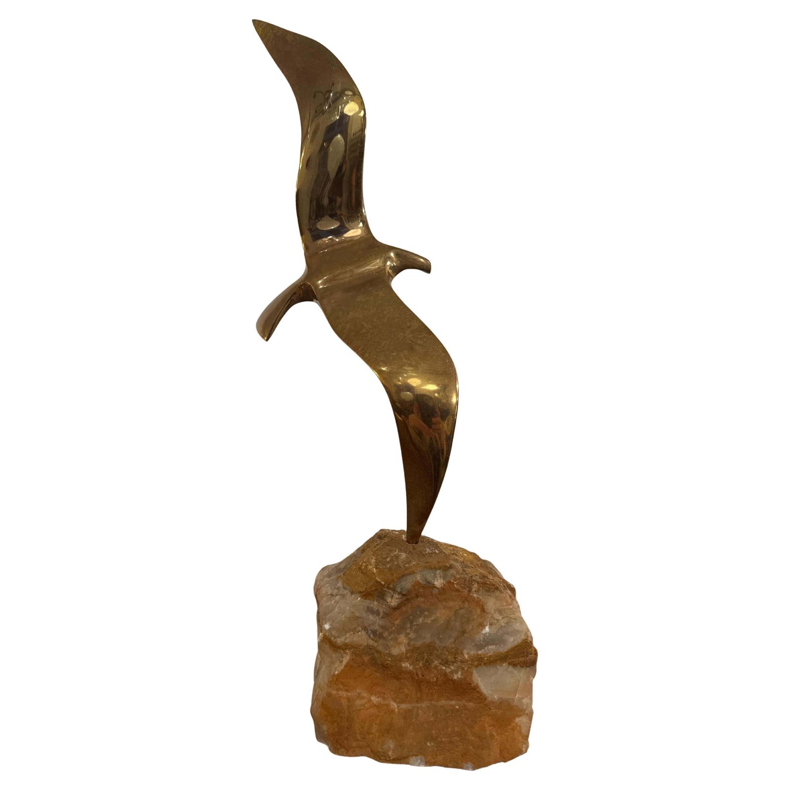Flying Bird Sculpture By Curtis Jeré, 1970s