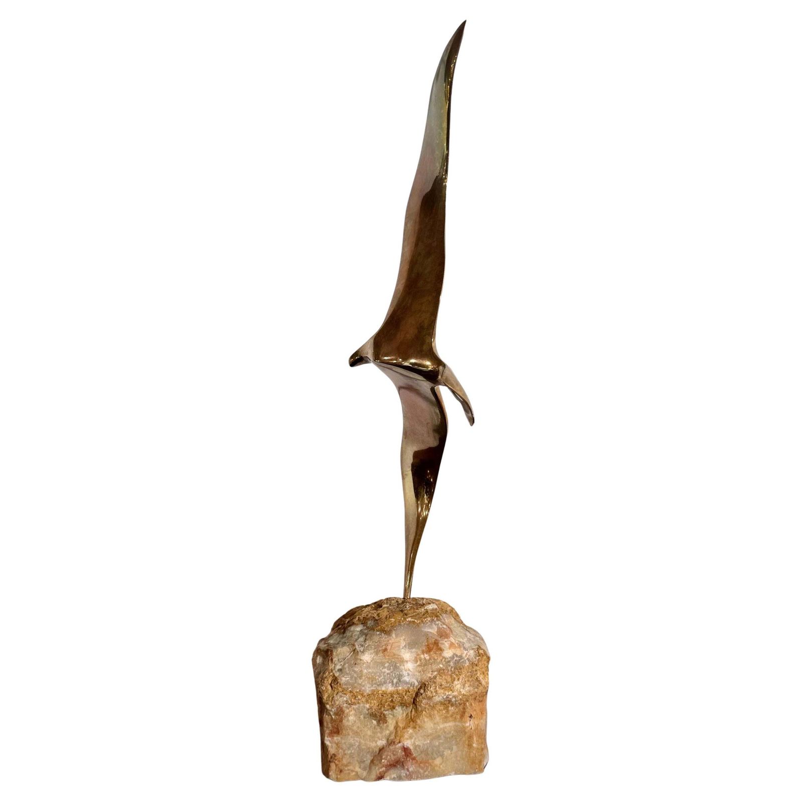 Flying Bird Sculpture By Curtis Jeré, 1970s photo for sale