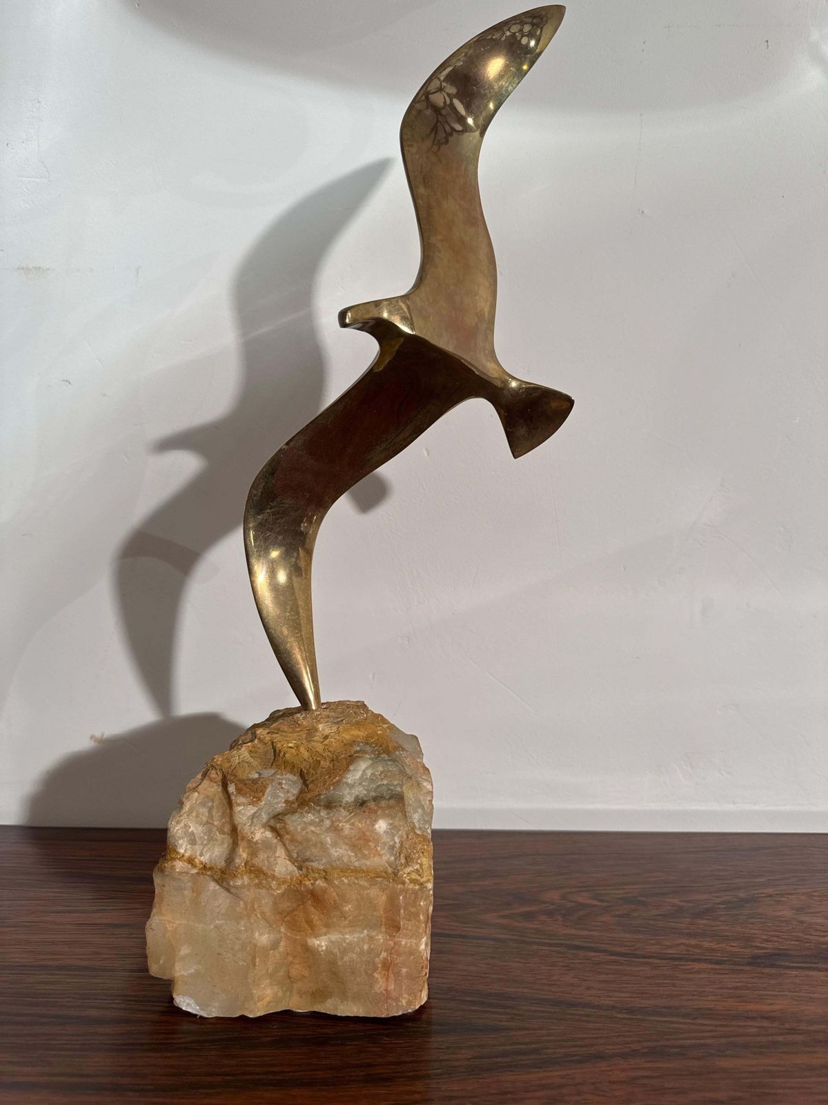 Flying Bird Sculpture By Curtis Jeré, 1970s photo 986.0