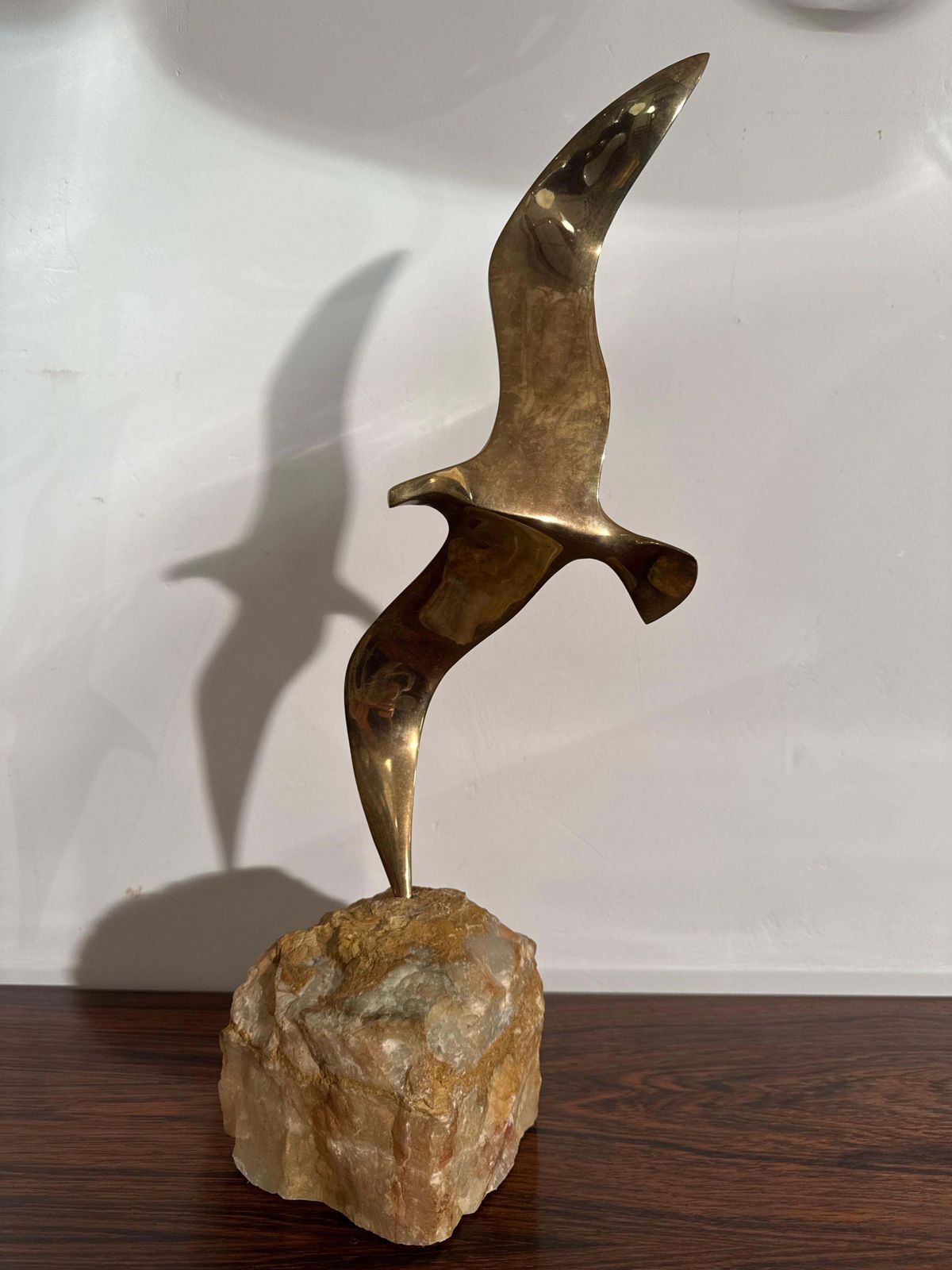 Flying Bird Sculpture By Curtis Jeré, 1970s photo vinterior