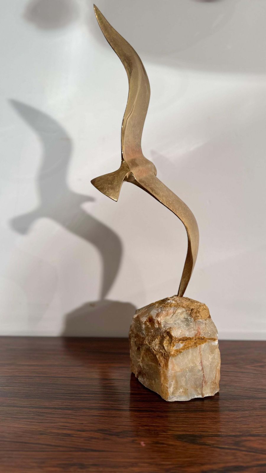 Art Flying Bird Sculpture By Curtis Jeré, 1970s photo