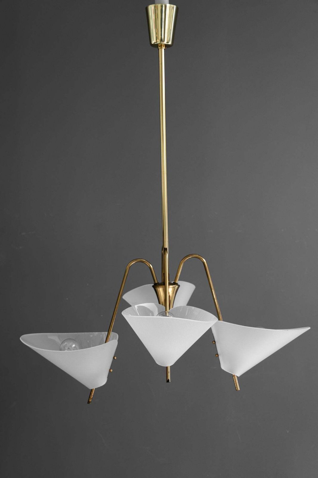 photo for sale Rupert Nikoll Chandelier With Lucite Shades Vienna Around 1960s