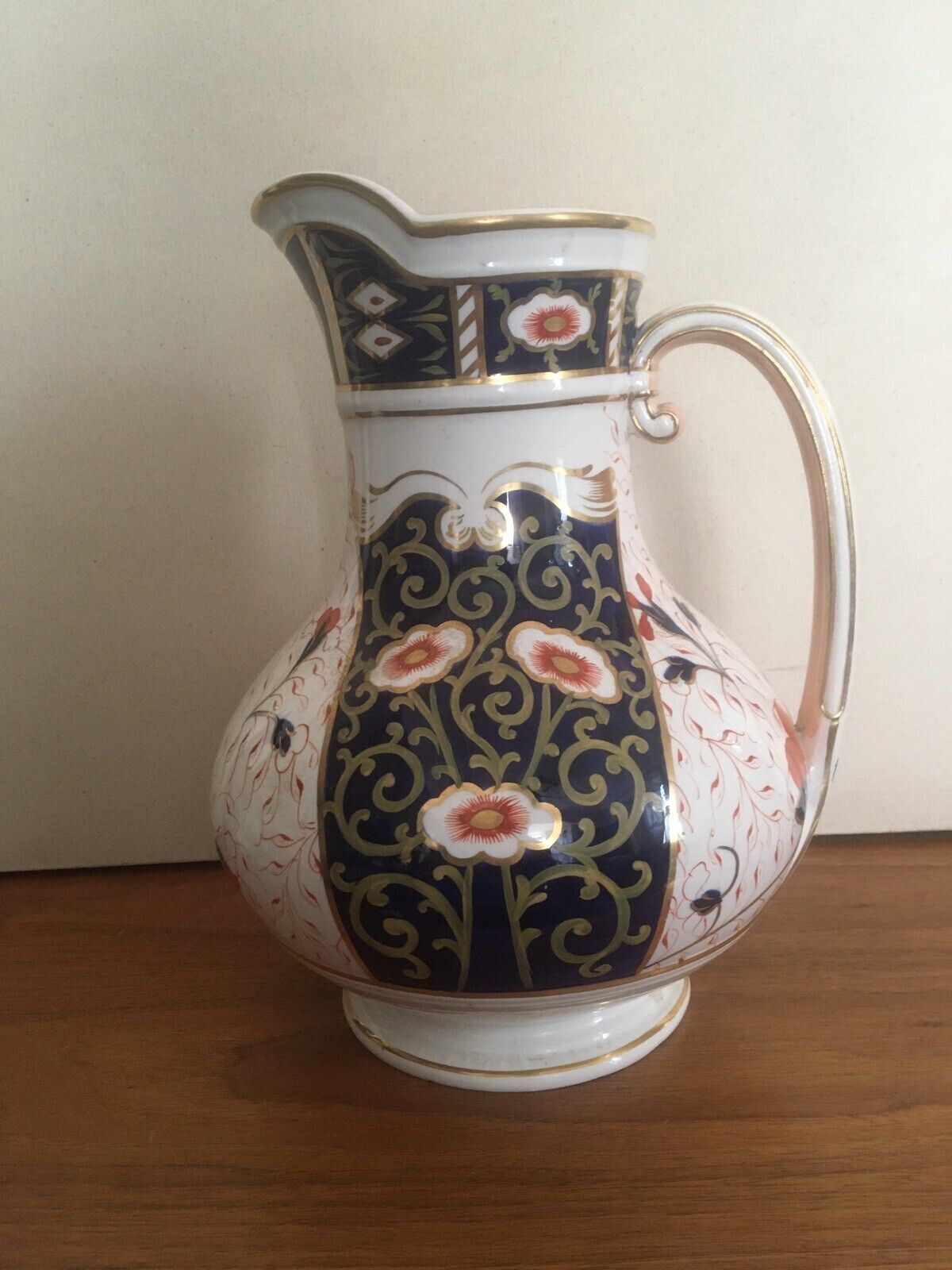 Large Victorian Longford  Imari Jug/Vase Antique Bulbous Handled Vase photo buy