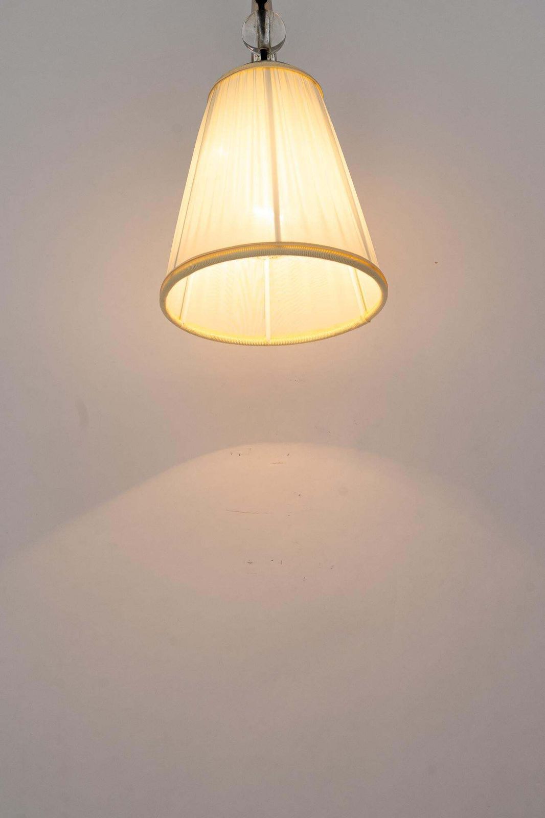Lighting 6x Art Deco Nickel   Plated Wall Lamps With Fabric Shades Vienna Around 1920s photo