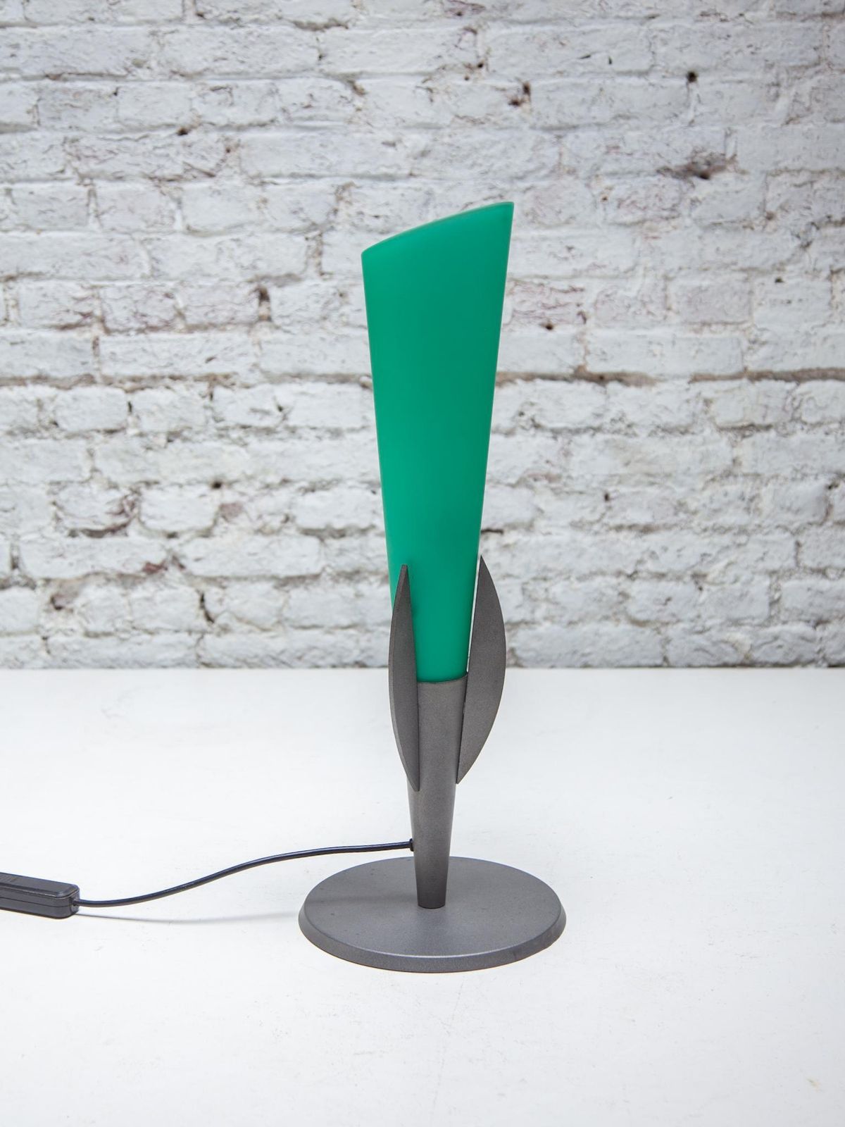 Murano Glass Green Table Lamp Designed By Vetri Vintage 1980s Murano photo for sale