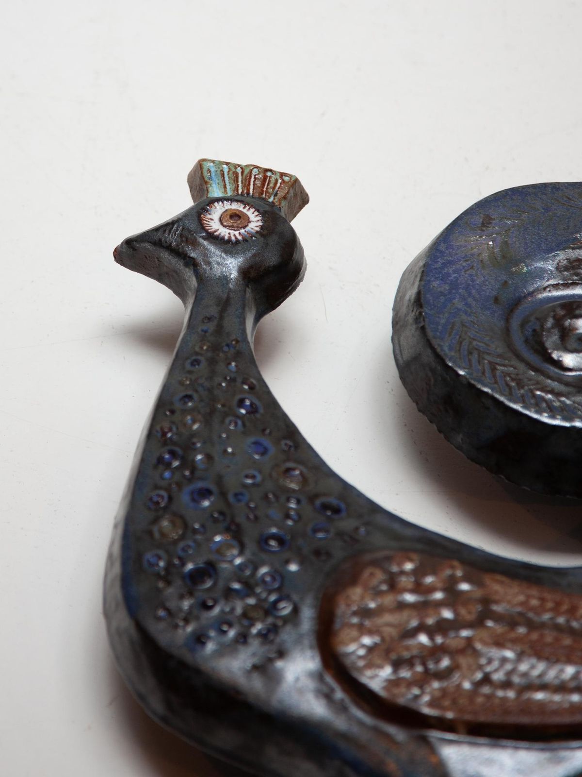 1936.0 Large Ceramic Peacock Designed By Elie Van Damme, 1960s, Belgium photo