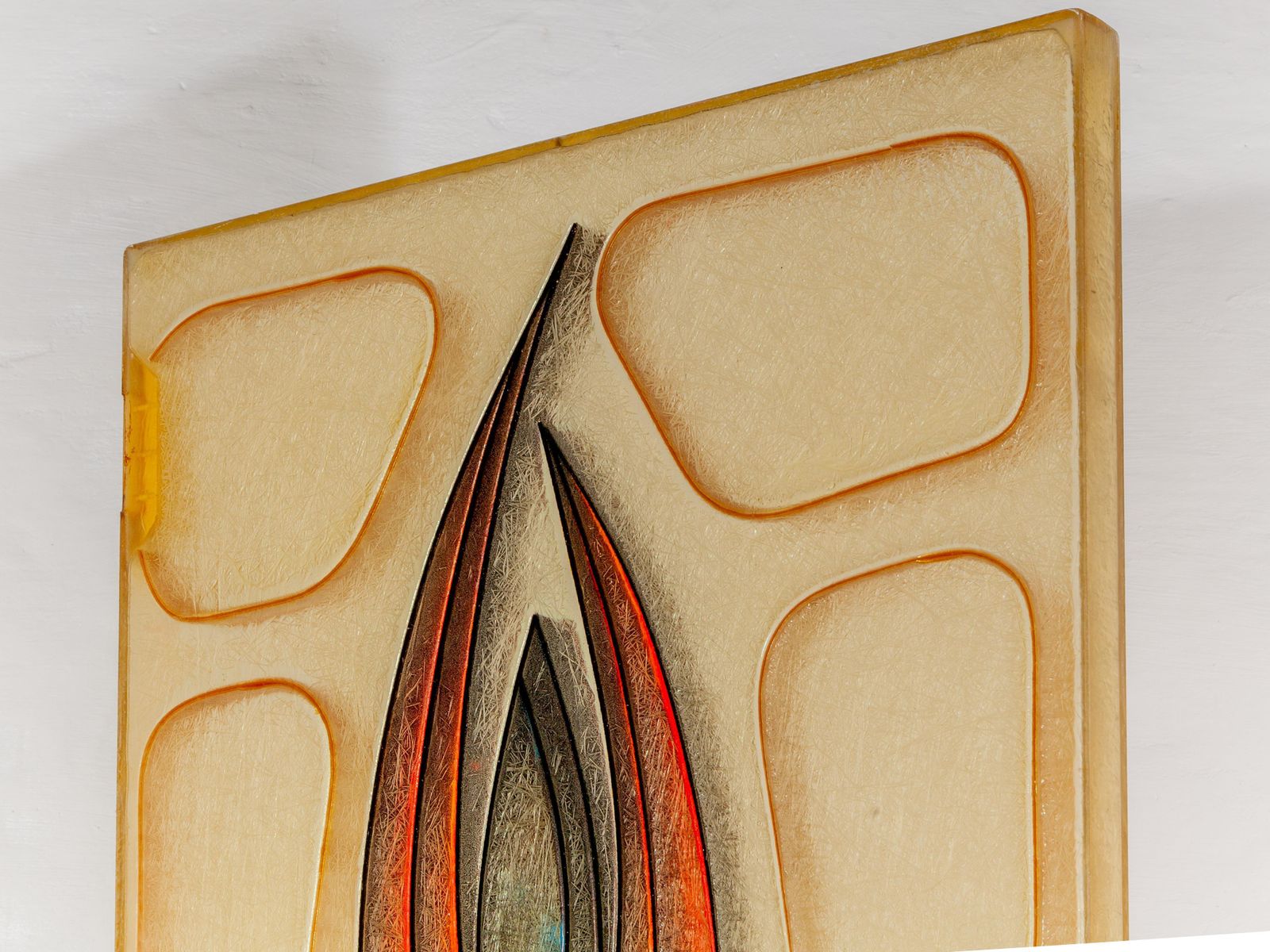 photo furniture Set Of Two Fiber Glass Interior Doors With Stylized Figure, 1970s, Belgium