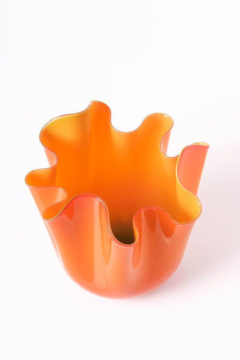 Murano Glass Fazzoletto Vase By Fulvio Bianconi For Venini, Italy, 2006 photo 590.0