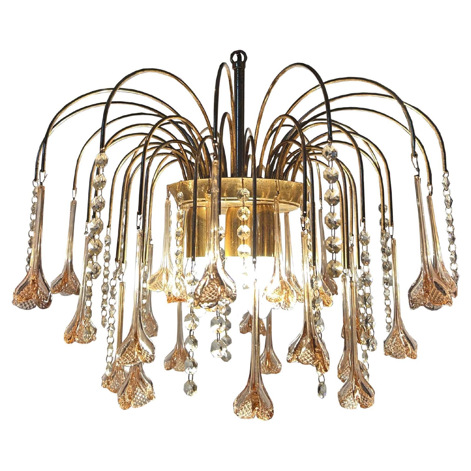 Semiramide, Gorgeous Pink Murano Chandelier, 1980's