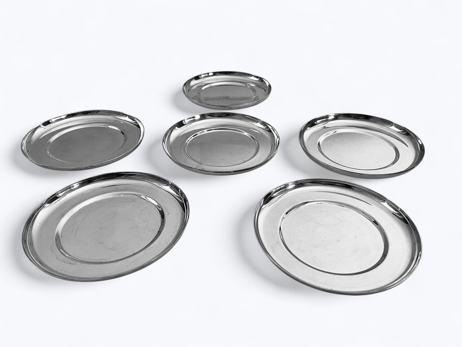 Silver Metal Coasters By Lino Sabattini For Argenterie Sabattini, Italy, Set Of 6 photo furniture