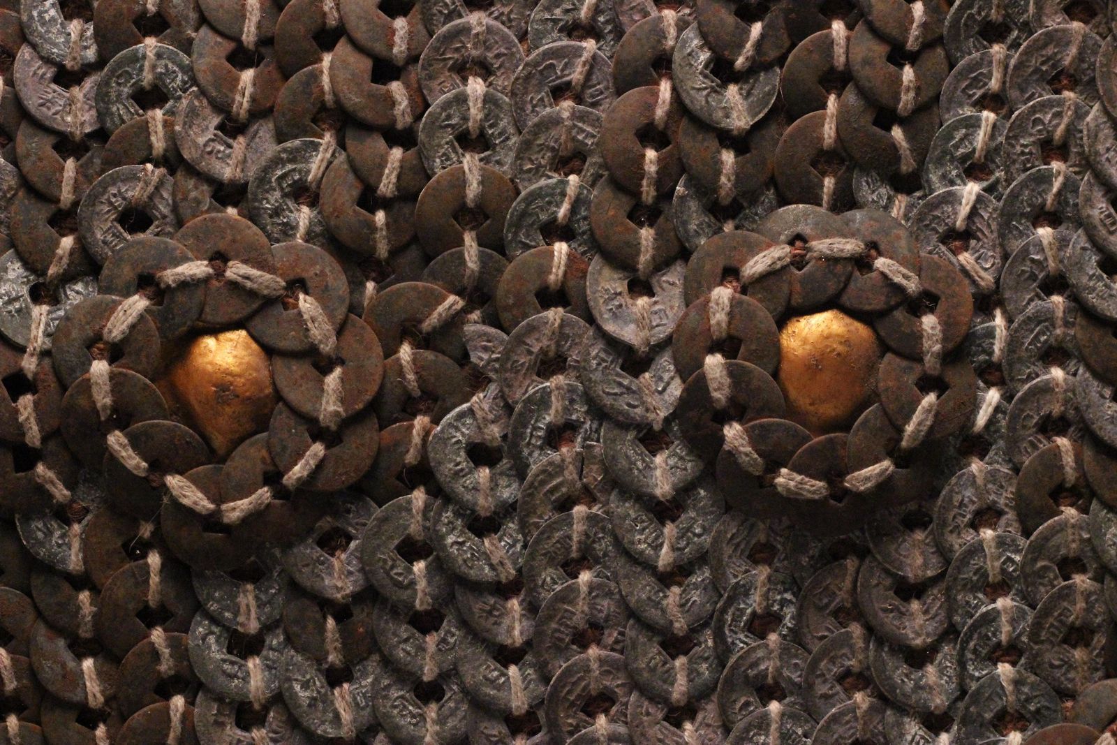 photo vinterior Indonesian Wild Boar Hunting Vest, Chinese Coin Armour, Lombok, Mid 20th Century