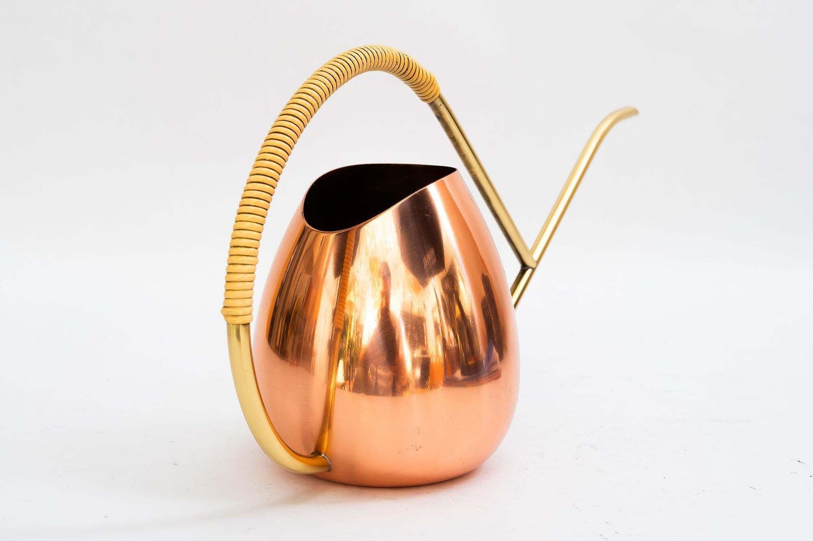 Watering Copper Brass Can Vienna Around 1950s photo vinterior
