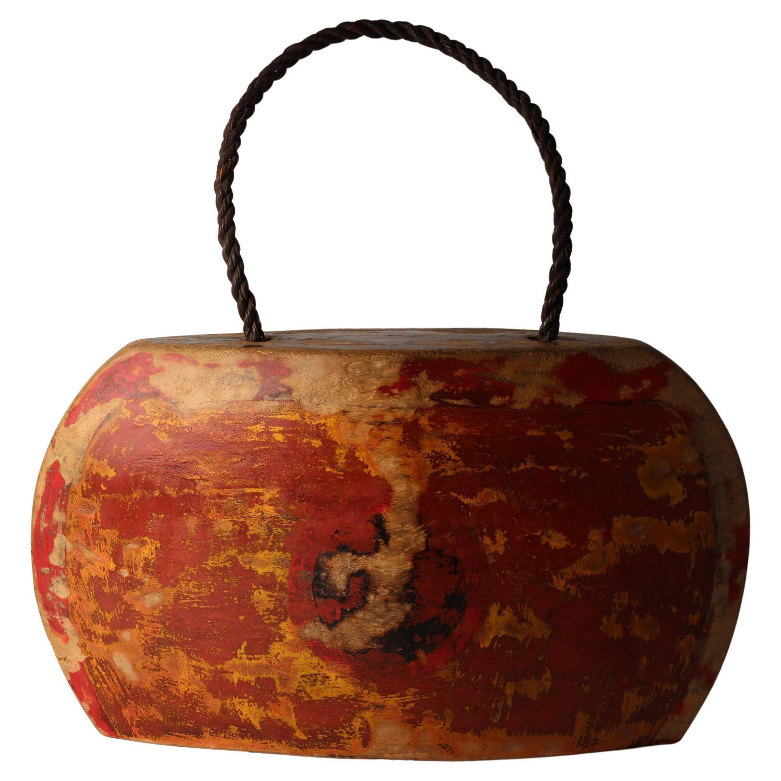 Indonesian Painted Buffalo, Cow Bell Decorative Folk Art Sculpture, Wall Art photo for sale
