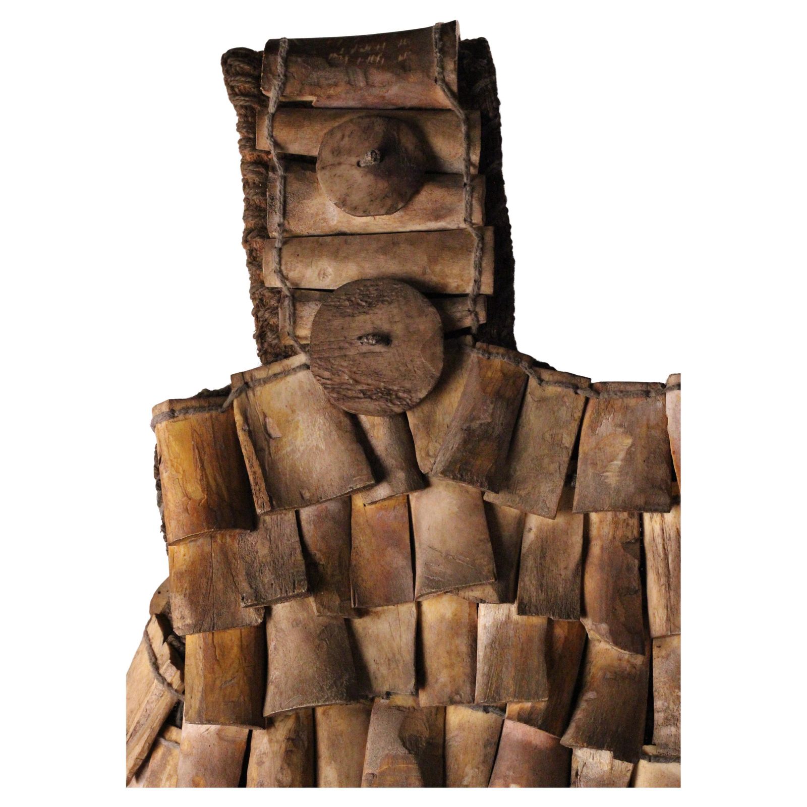 Indonesian Wild Boar Hunting Vest, Carved Bone Armour, Lombok, Mid 20th Cent photo vinterior