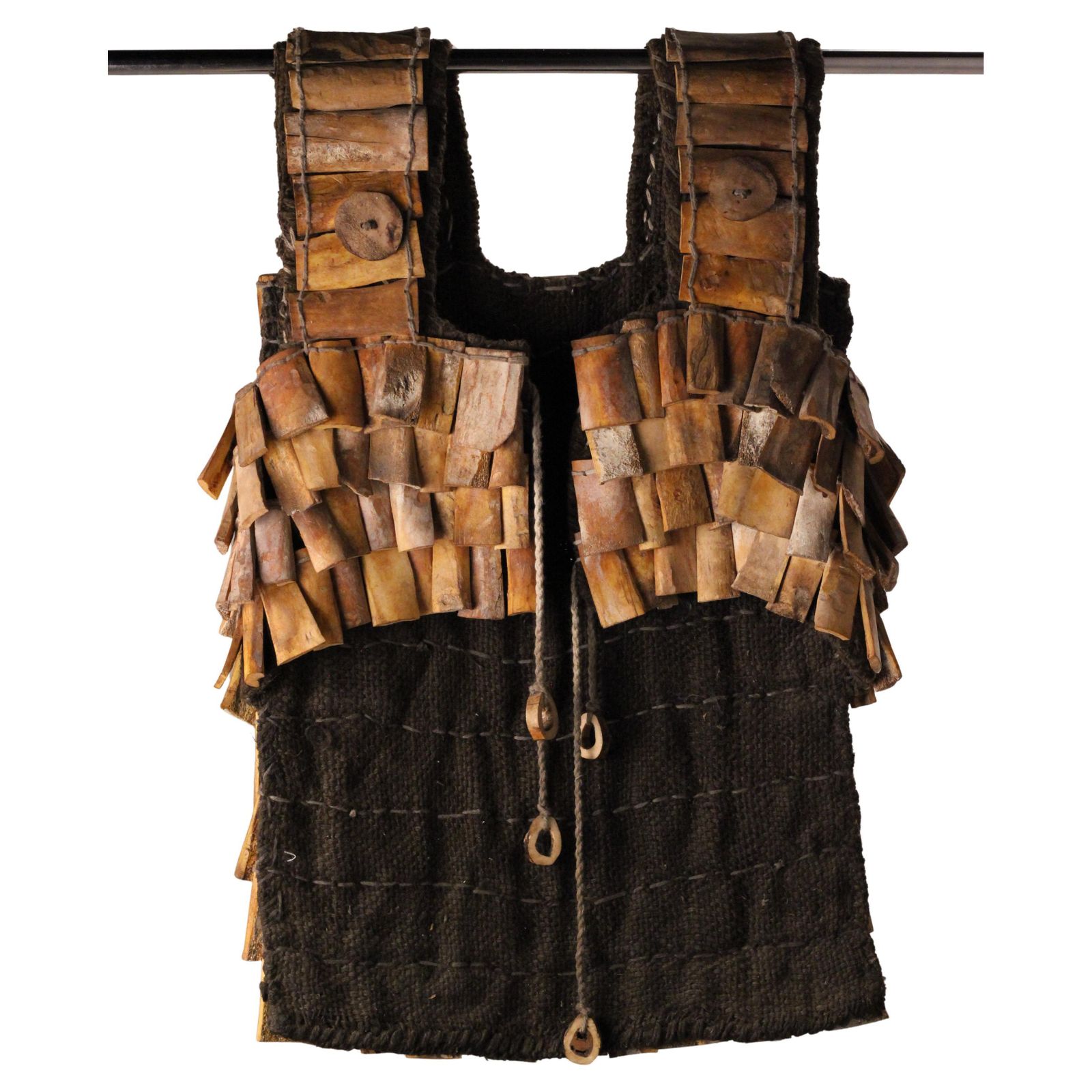 photo furniture Indonesian Wild Boar Hunting Vest, Carved Bone Armour, Lombok, Mid 20th Cent