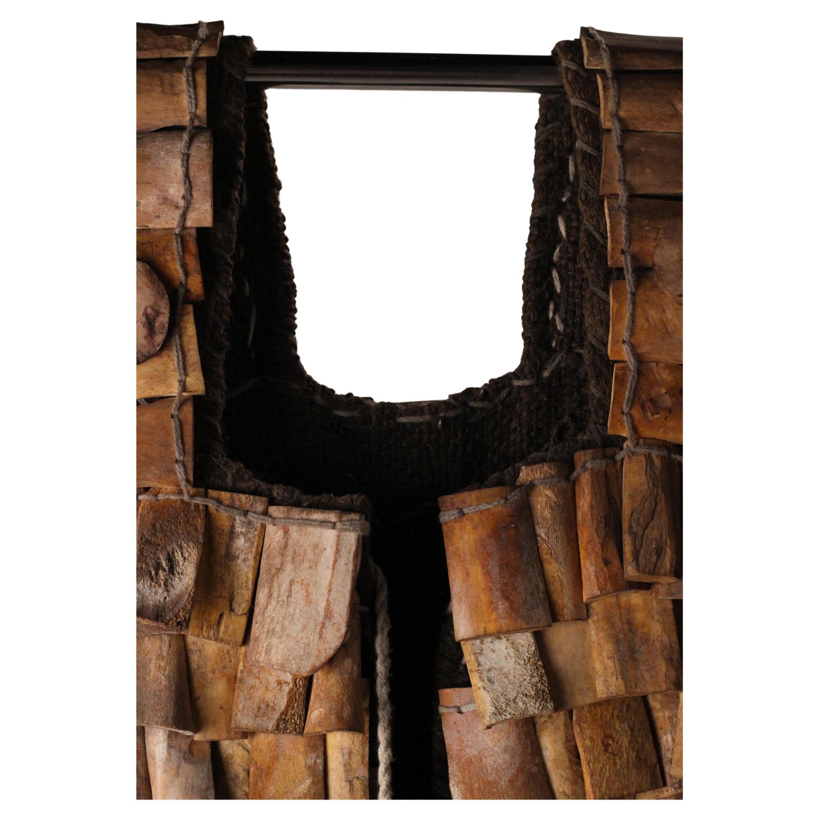 Art Indonesian Wild Boar Hunting Vest, Carved Bone Armour, Lombok, Mid 20th Cent photo