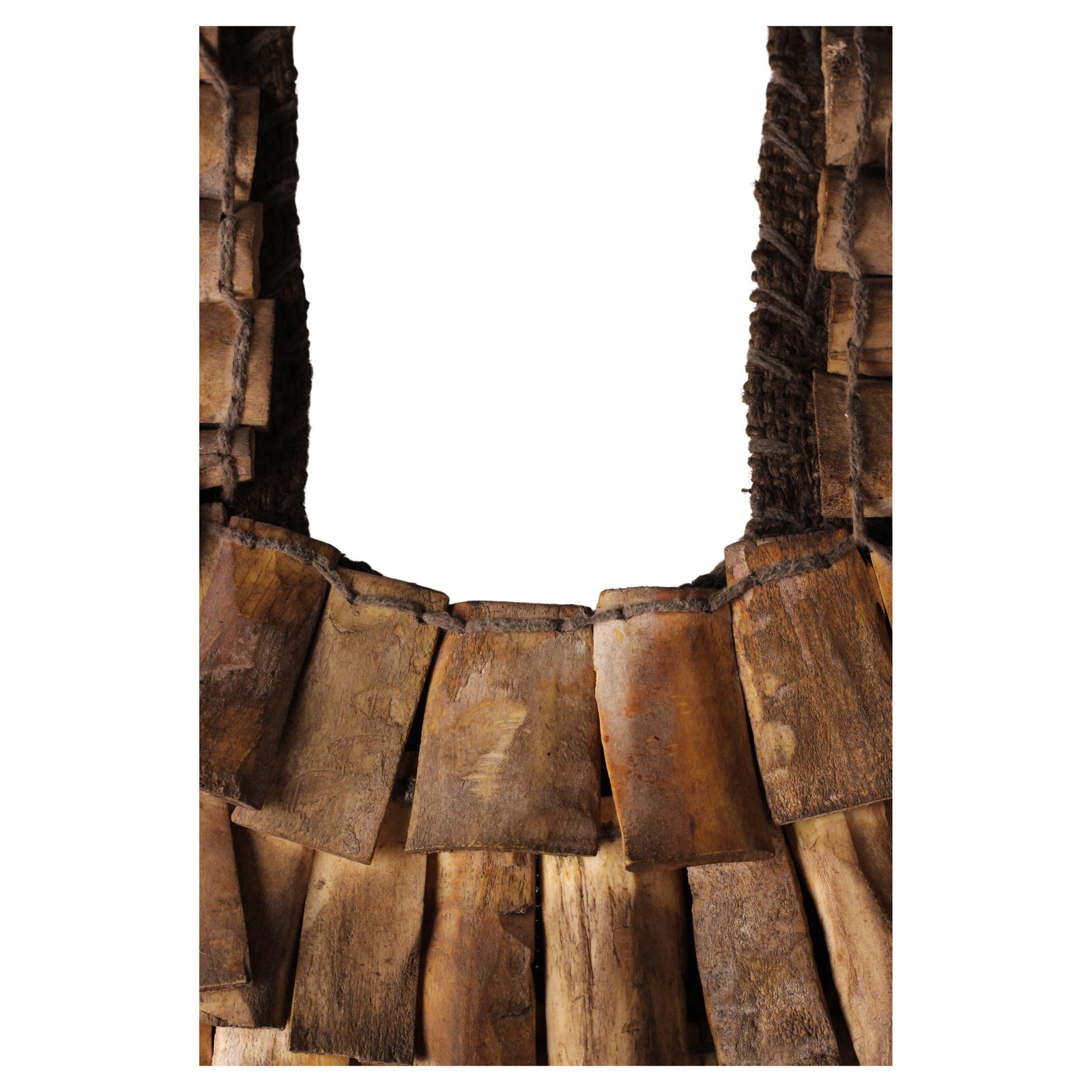 photo vinterior Indonesian Wild Boar Hunting Vest, Carved Bone Armour, Lombok, Mid 20th Cent