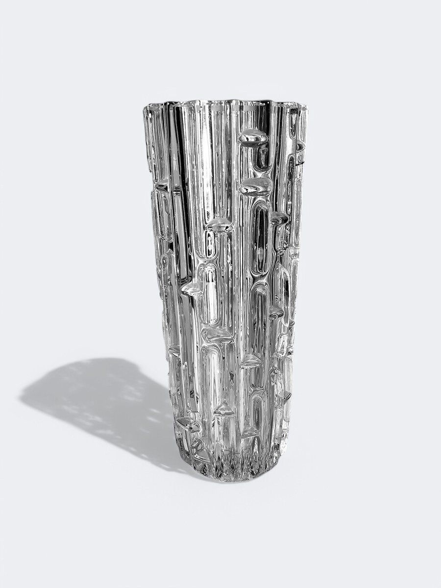 Czech Glass Vases By Frantisek Vizner For Sklo, 1960s, Set Of 2 photo furniture