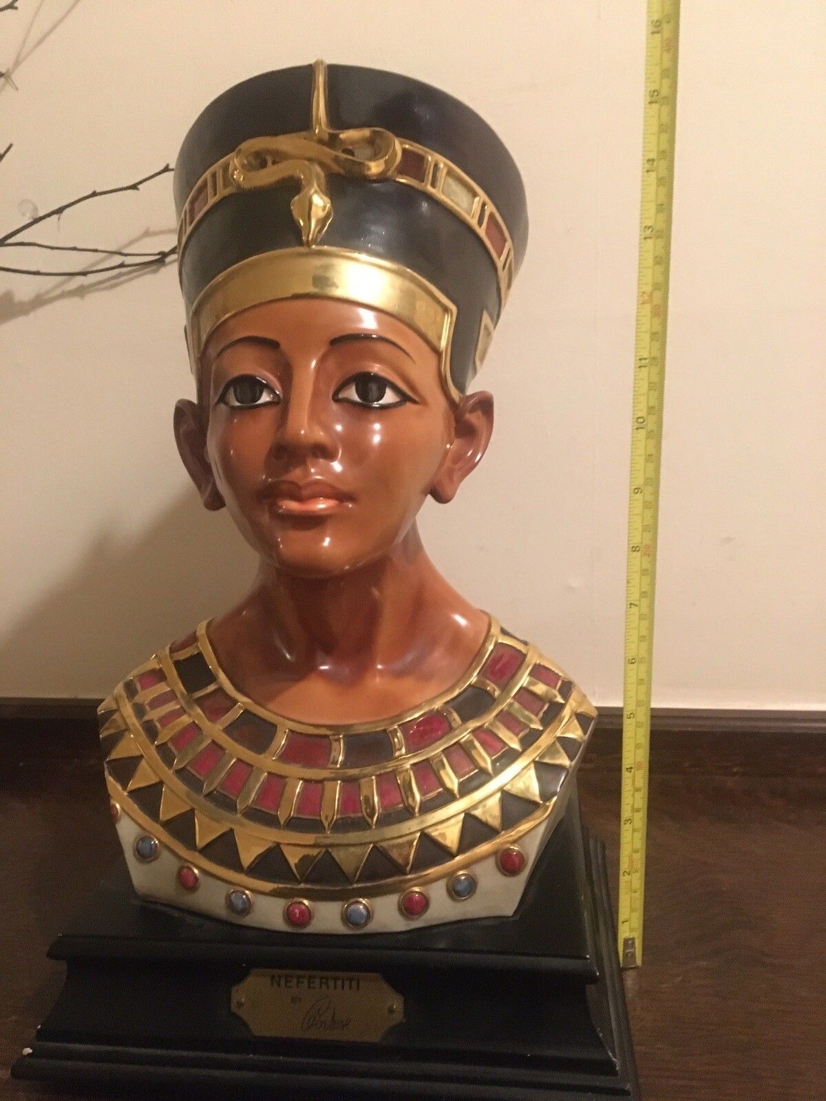 131.0 Capodimonte Italian Ceramic Nefertiti Bust Vintage G Cortese Vintage Sculpture photo