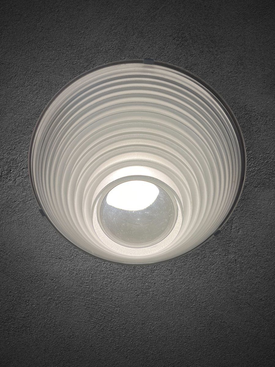 Glass Egina Ceiling Lamp By Angelo Mangiarotti For Artemide, Italy photo for sale