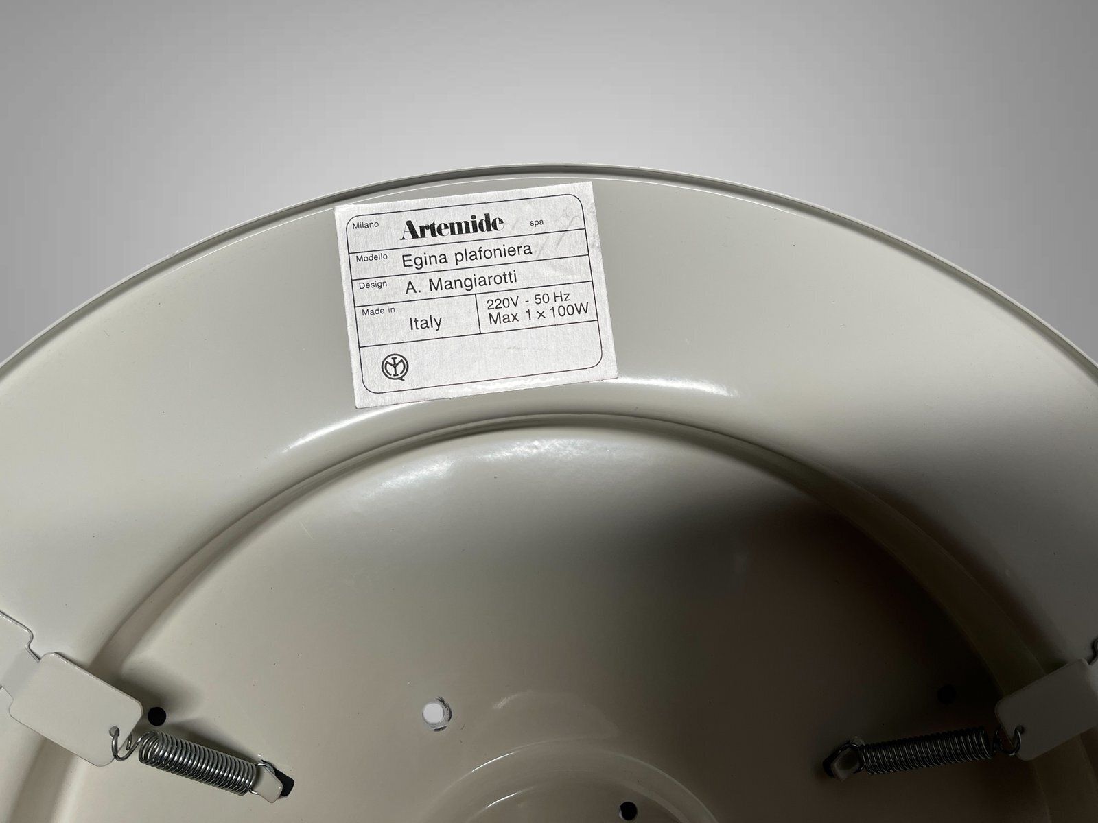 photo furniture Glass Egina Ceiling Lamp By Angelo Mangiarotti For Artemide, Italy